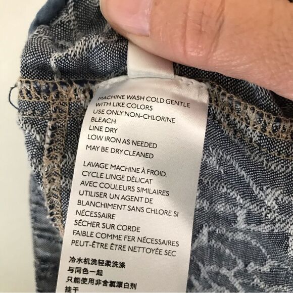 Anthropologie Bari Jacquard embroidered jogger ankle pants L - Picture 9 of 9